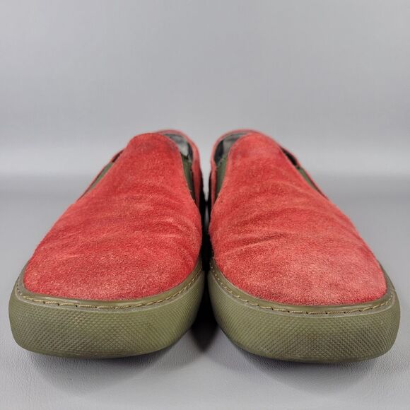 Comme Des Garcons SHIRT Loafer Shoes Round Toe Casual Slip On Suede Red Size 7 - Picture 6 of 13